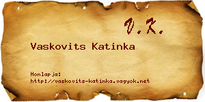 Vaskovits Katinka névjegykártya